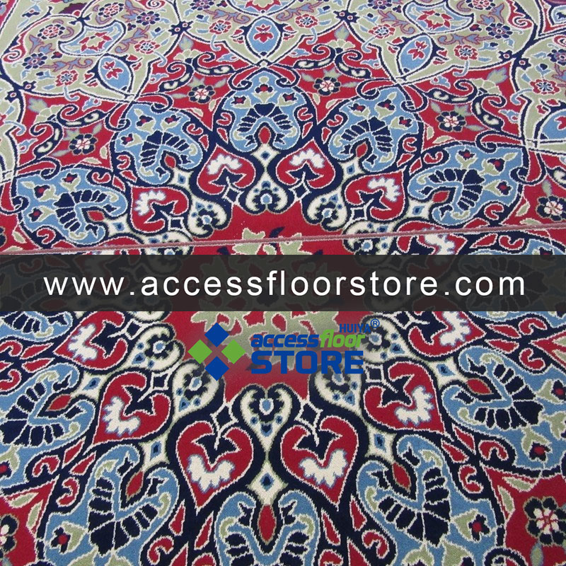 Colorful 80% Wool 20% Nylon Masjid Custom Carpet Wool Axminster Carpet