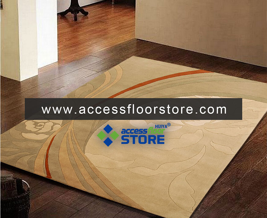 Sheep Fur Silk Rugs and Carpets Golden Heat Set Living Room Rug Modern 2ft*3ft Orange Area