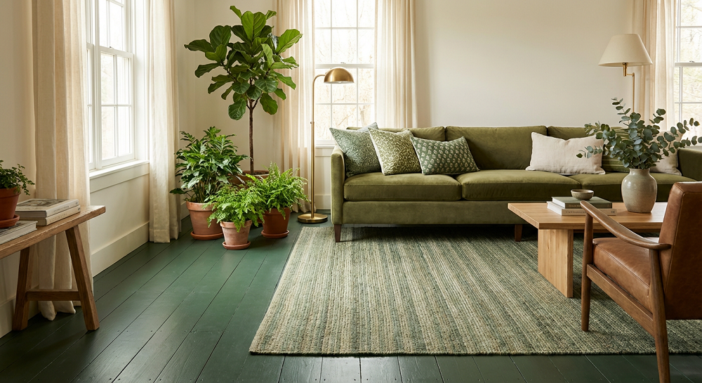 2026 Flooring Color Trends - 5. Nature-Inspired Greens.png