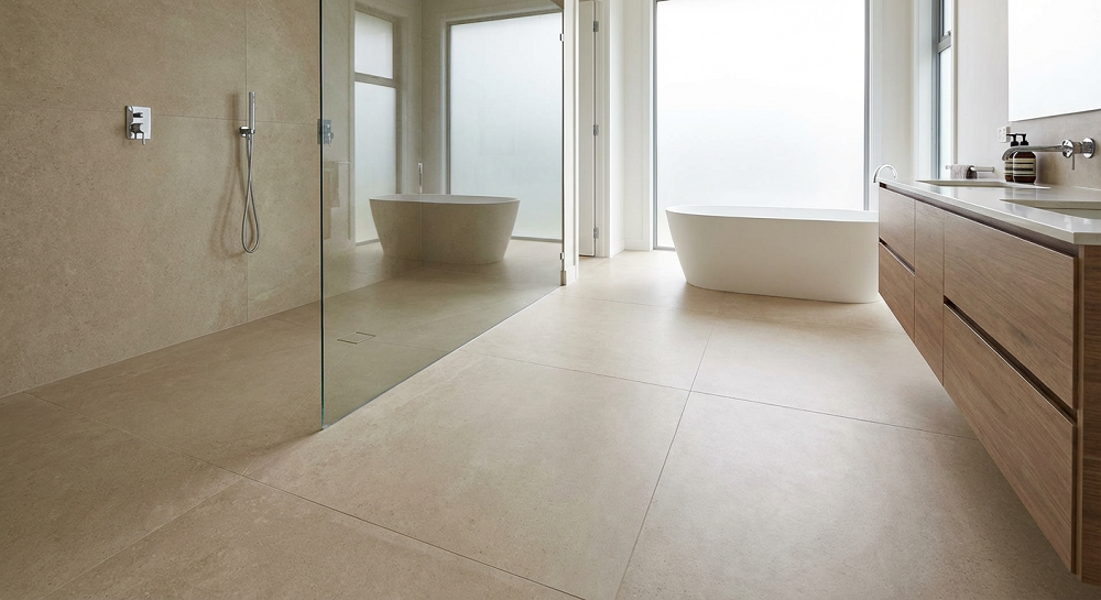 Bathroom Flooring Trends 2026 - 1. Large Format Tiles for Seamless Elegance.png