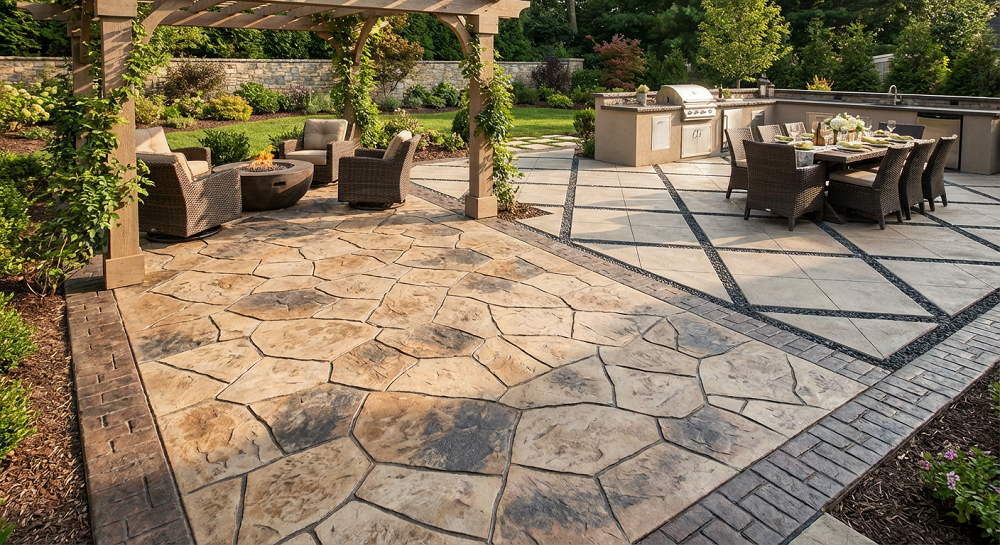 Best Outdoor Patio Flooring Ideas 2026 - Stamped or Scored Concrete.png