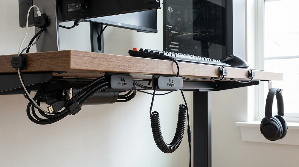Best Cable Management Products for Office Desk 2026 - Adhesive Cable Clips (Tidy Helper Style).png